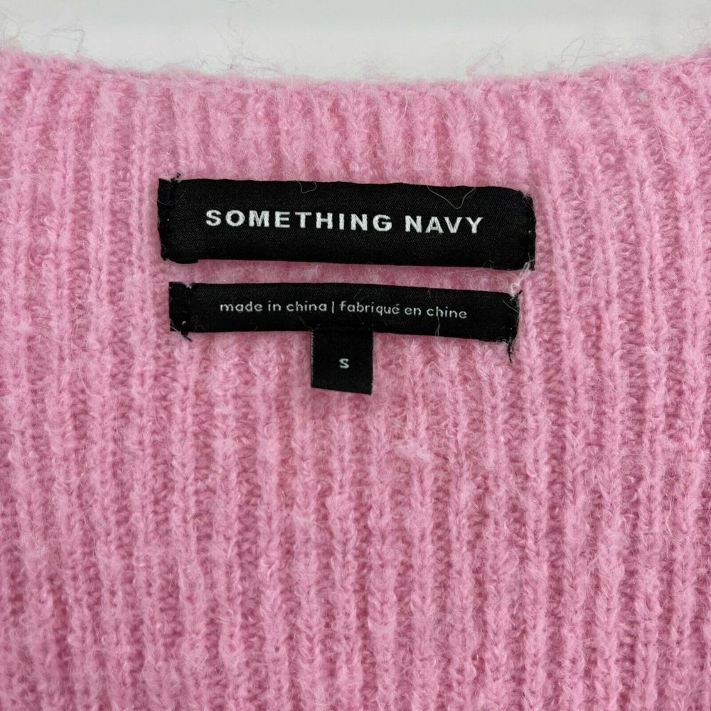 Something Navy Oversized Pink Knit Pullover Sweat… - image 3